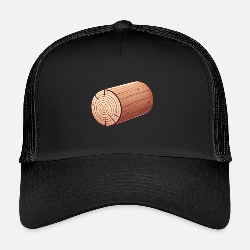 Illustration de rondin de bois rustique Casquette trucker 