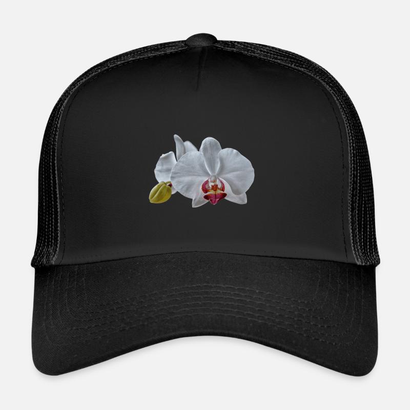 Fleurs d’orchidées blanches Casquette trucker 