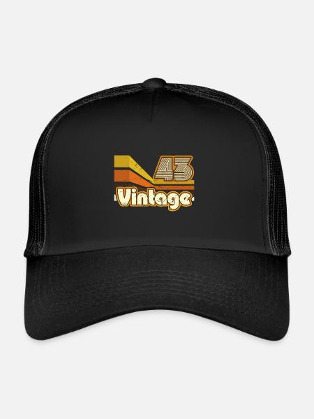 1943 Anniversaire né en 1943 Retro Vintage - Casquette trucker  - noir/noir - Devant