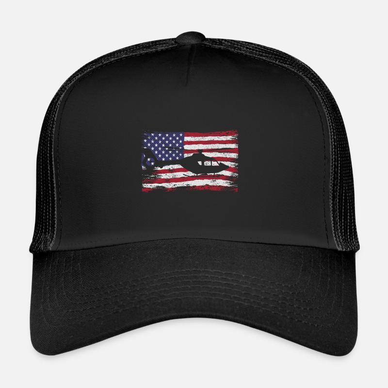 Helikopter Hubschrauber Pilot Heli Trucker Cap