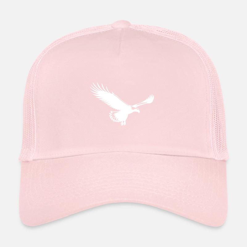 Elegant eagle on broad wings in the wind Trucker Cap