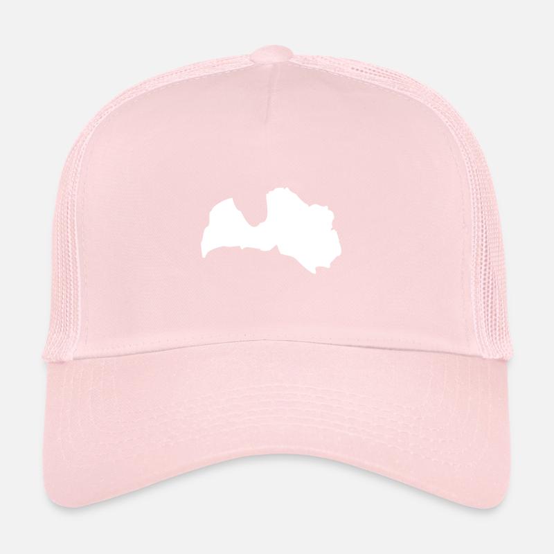 Latvia map flag Trucker Cap