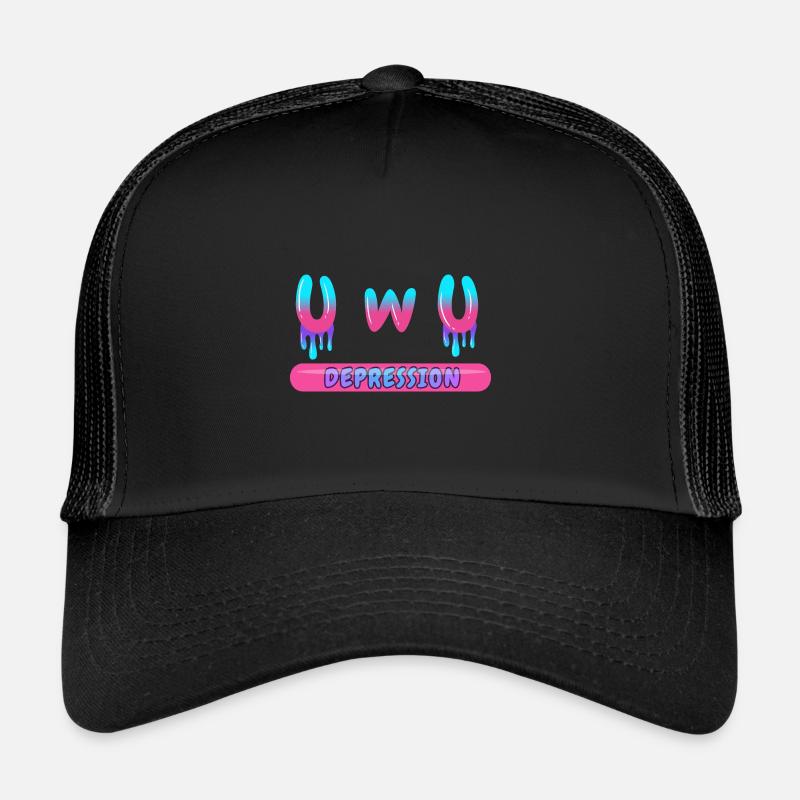 Uwu Depression Yami Kawaii Paralyzing Depression Trucker Cap
