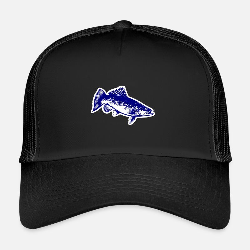 Silhouette de poisson brochet Casquette trucker 