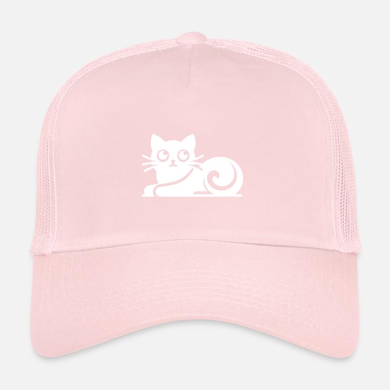 Abstract Cat Drawing Trucker Cap
