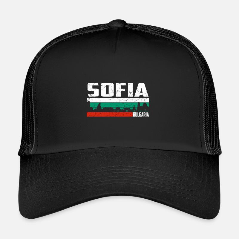 Sofia Bulgarien - Trucker Cap - Schwarz/Schwarz