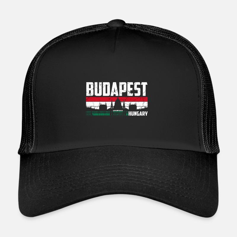Budapest Ungarn Stadt - Trucker Cap - Schwarz/Schwarz