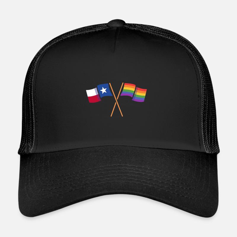 Conception des drapeaux de la fierté du Texas pour les Texans LGBT + Casquette trucker 