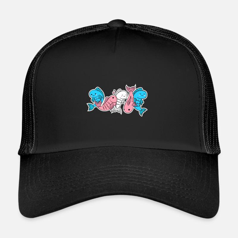 Conception de poisson trans Flag pour les personnes trans Casquette trucker 