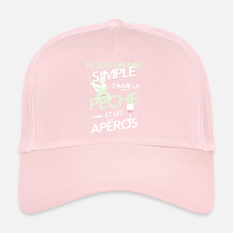 Pêche - un mec simple Casquette trucker 