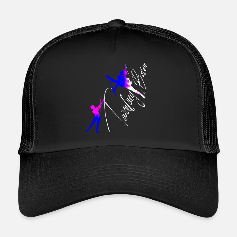 TWIRLING BATON4 - Trucker Cap - Schwarz/Schwarz