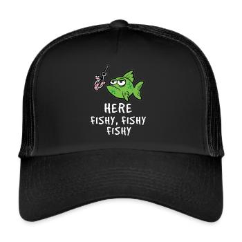Angeln - Trucker Cap - Schwarz/Schwarz - Vorne