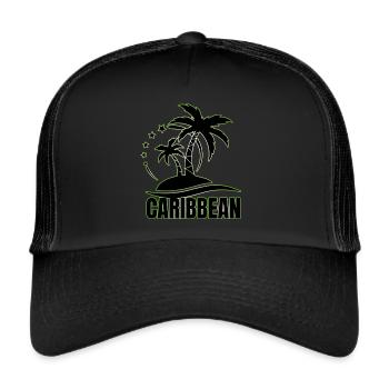 CARAÏBES - Casquette trucker  - noir/noir - Devant