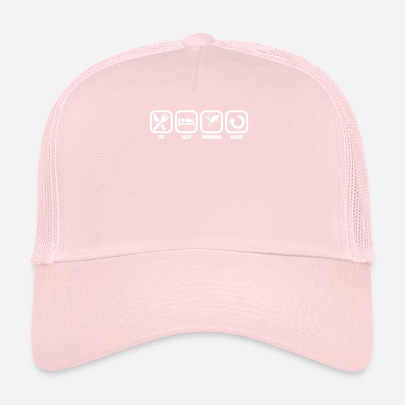 Mangez Sommeil Répéter Plongée Casquette trucker 