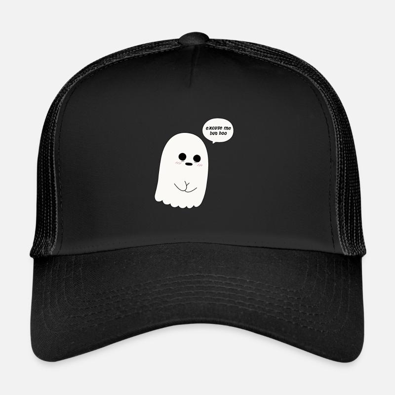 Entschuldigung für boo a37baf30 d6ef 11e8 a8ef 53465bc4 - Trucker Cap - Schwarz/Schwarz