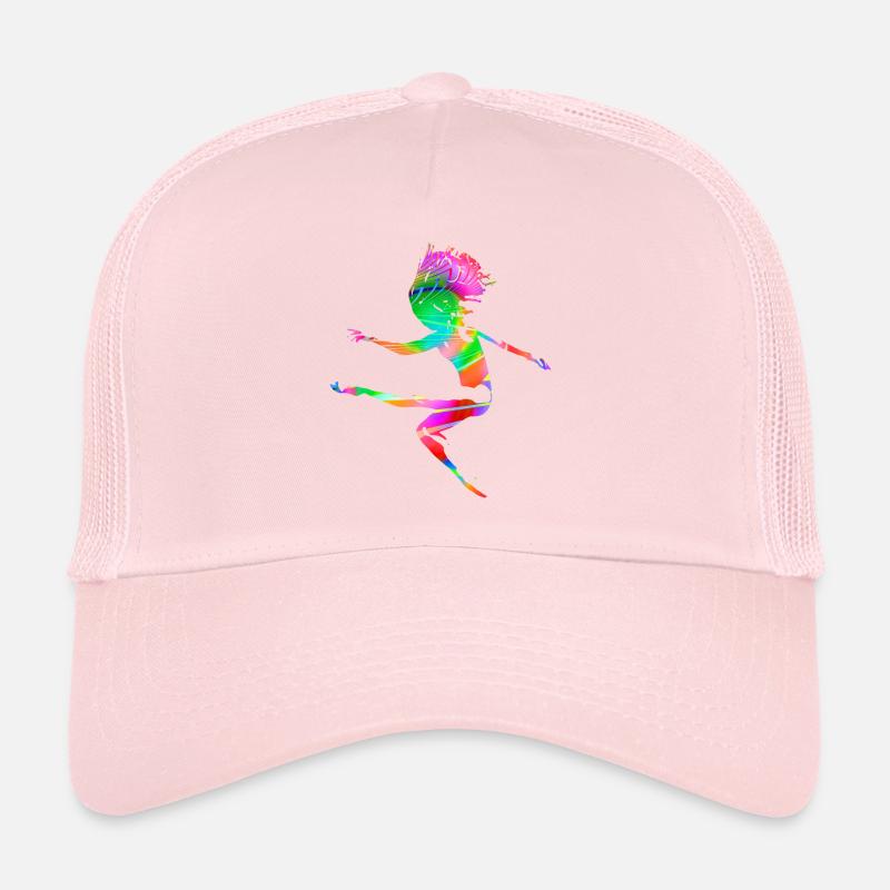 Fractal & Rainbow, Nerd Gift, Dancer & Colorful Trucker Cap