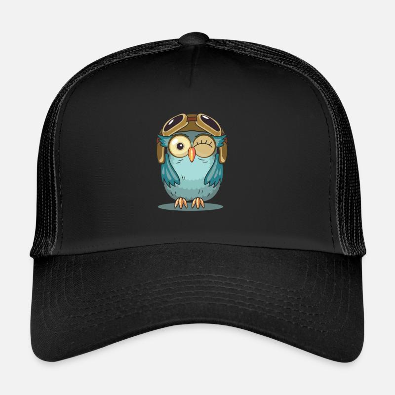 Aviateur - Casquette trucker  - noir/noir