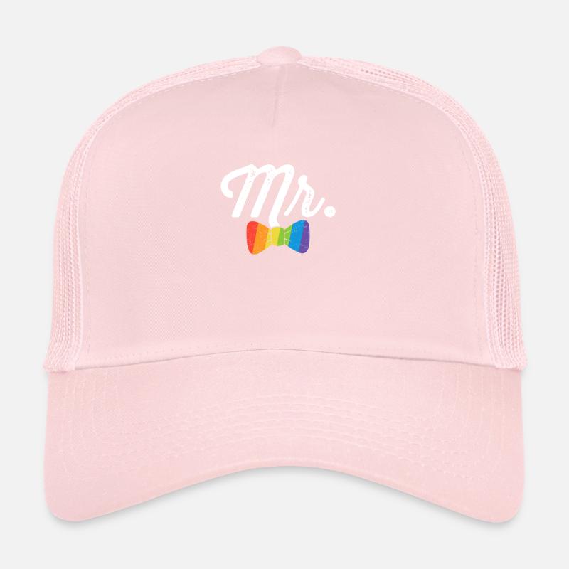 Mr Rainbow Bow Tie Shirt Soirée entre célibataires LGBT Casquette trucker 