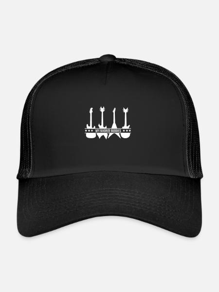 Guitare - guitare - Casquette trucker  - noir/noir - Devant