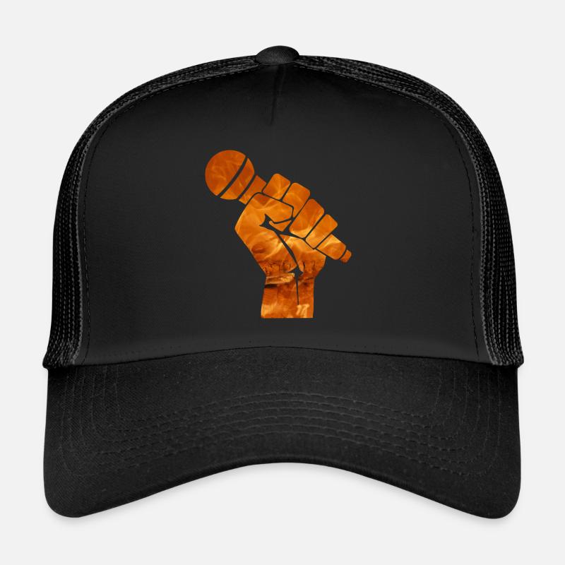 Revolution Mikrofon Kampfsport Geschenkidee Feuer Trucker Cap