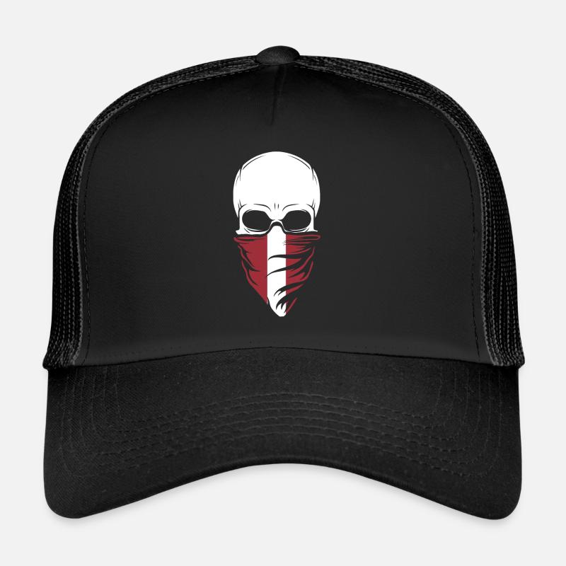 Latvia Skull Tshirt - Latvia Trucker Cap