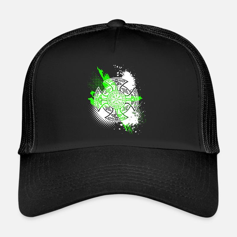 Nordic Cross Compass Vegvisir - Trucker Cap - black/black
