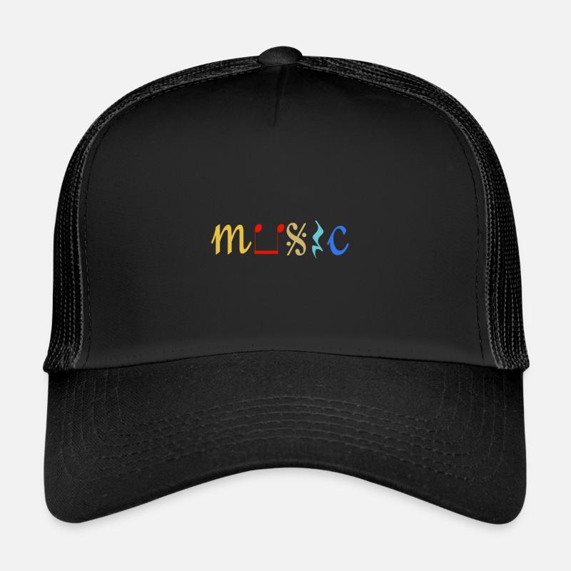Musik - Trucker Cap - Schwarz/Schwarz