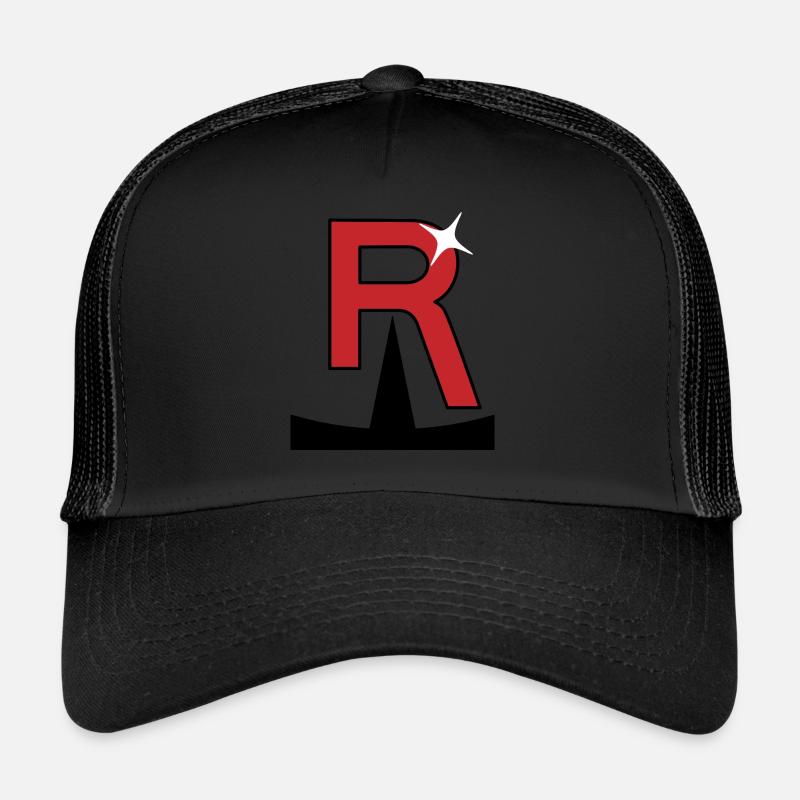 Team Rocket Stern - Trucker Cap - Schwarz/Schwarz
