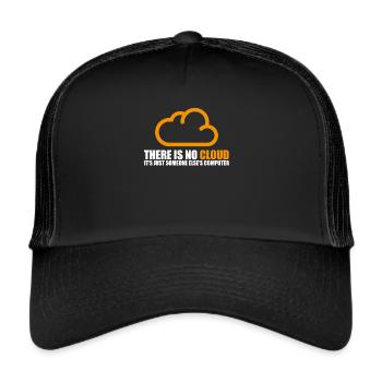geek drôle ordinateur nuage nerd internet - Casquette trucker  - noir/noir - Devant