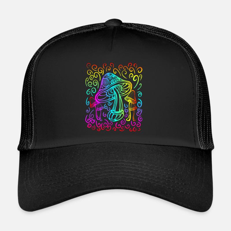 Magic Mushrooms Shirt Magic Mushrooms - Trucker Cap - black/black