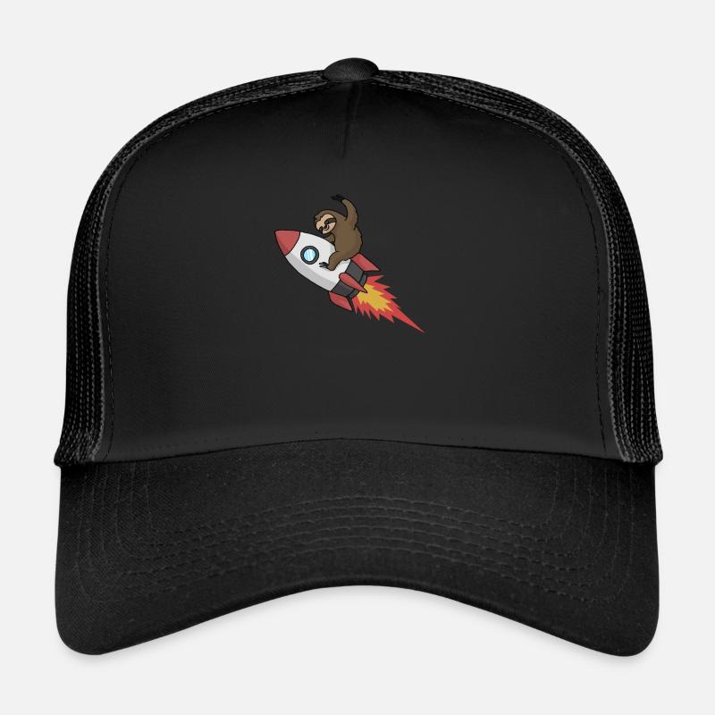 Faultier auf Rakete Lustiger Weltraum Astronaut Trucker Cap