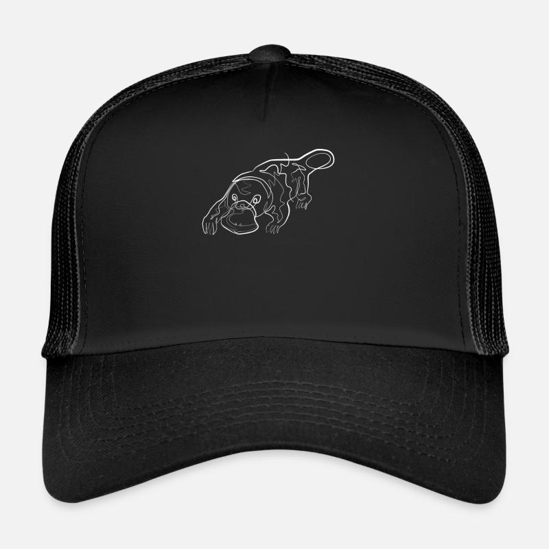 Schnabeltier Tiermotiv - one line drawing Trucker Cap