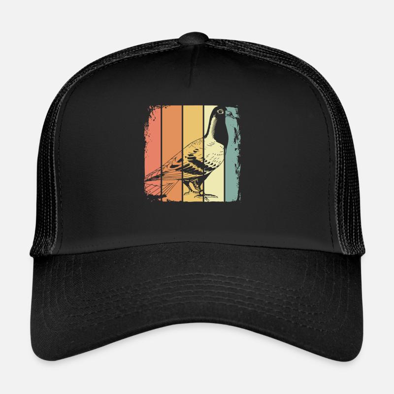 Brieftaube Vogel - Trucker Cap - Schwarz/Schwarz