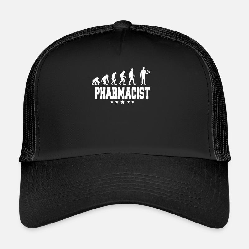 evolution of pharmacist - Trucker Cap - black/black