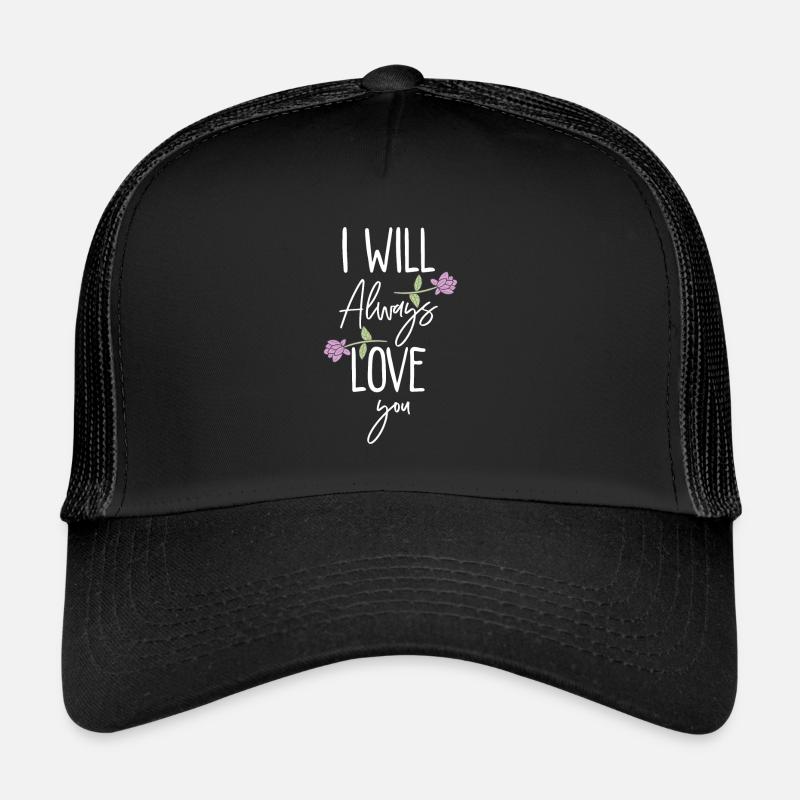 romantischer Liebesbeweis - Trucker Cap - Schwarz/Schwarz