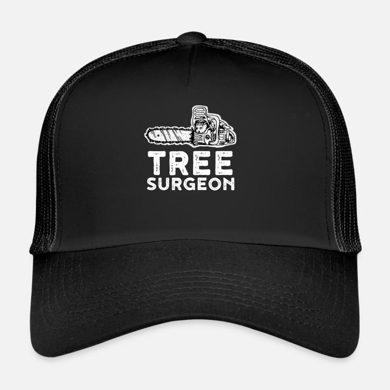 Tree Surgeon Funny Ranger Forest Gift - Trucker Cap - black/black