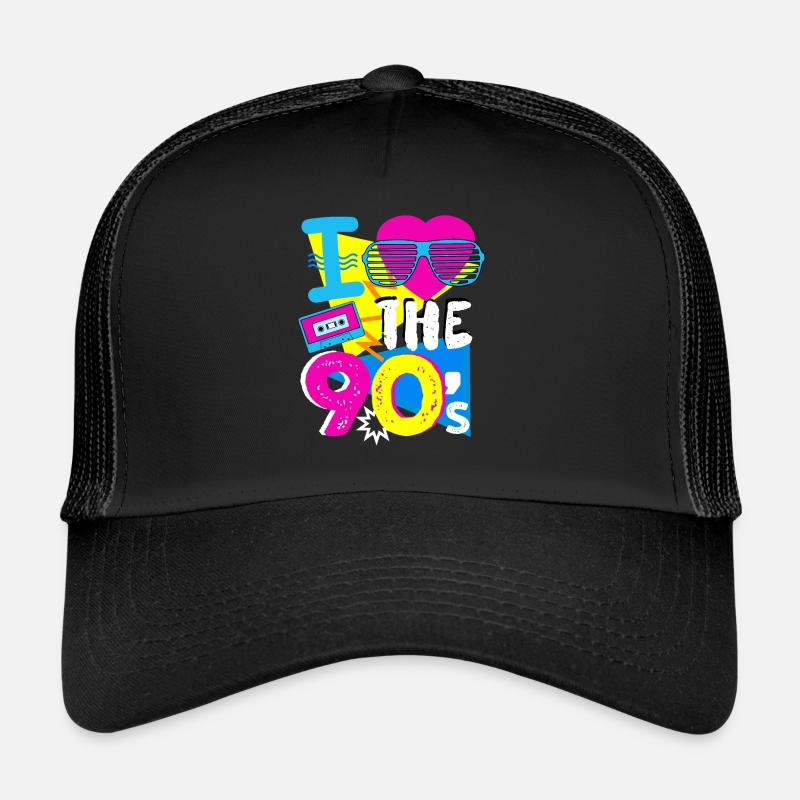 Ich liebe die 90er - 90s Retro Musik Geschenk Trucker Cap