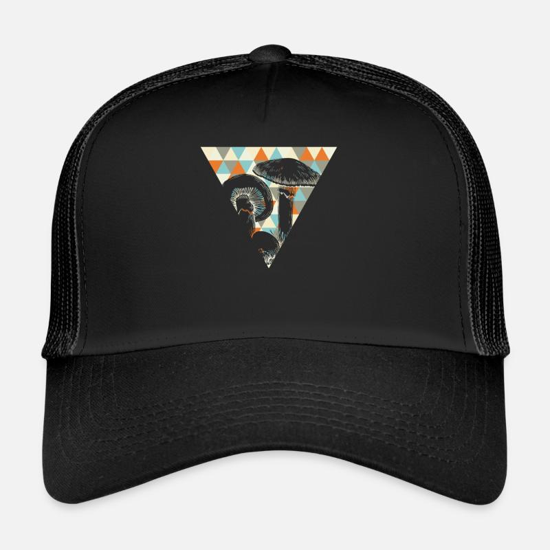 Pilze - Trucker Cap - Schwarz/Schwarz