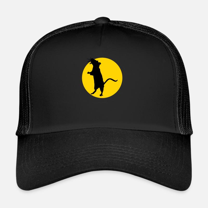 rat and moon Trucker Cap