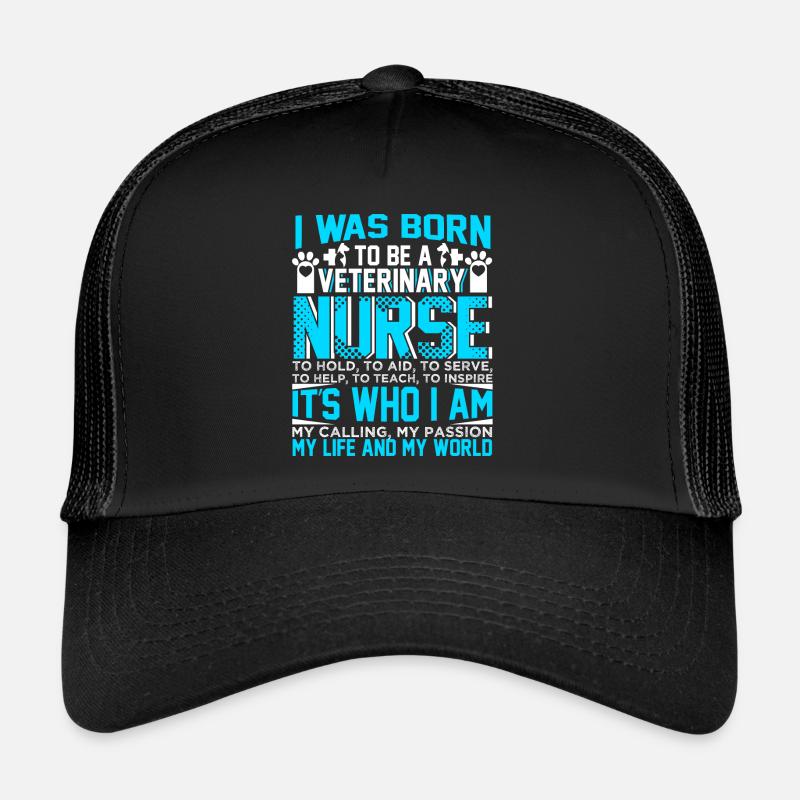 Veterinary Nurse Surgeons RCVS Profession - Trucker Cap - Schwarz/Schwarz