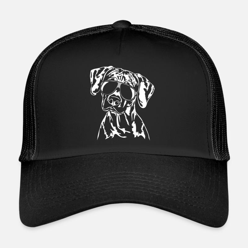 RHODESIAN RIDGEBACK cool Wilsigns Hundemotiv - Trucker Cap - Schwarz/Schwarz