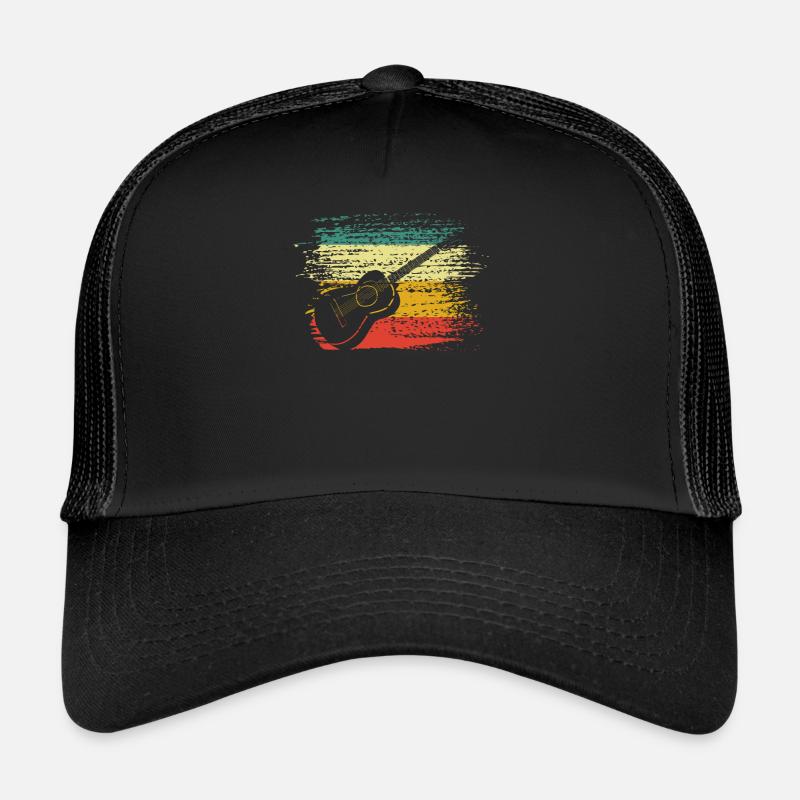 Gitarre - Trucker Cap - Schwarz/Schwarz