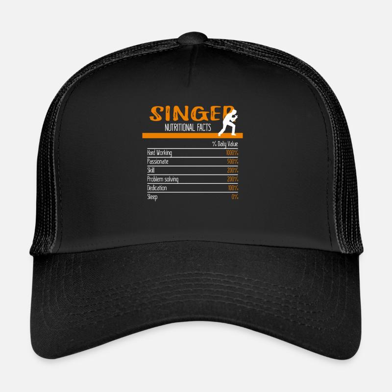 Singer Ingredients - Trucker Cap - Schwarz/Schwarz
