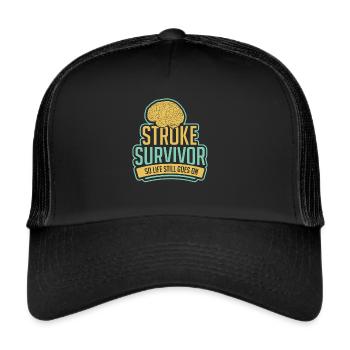 Stroke Brain Neurology Stroke Nervous System - Trucker Cap - black/black - Front