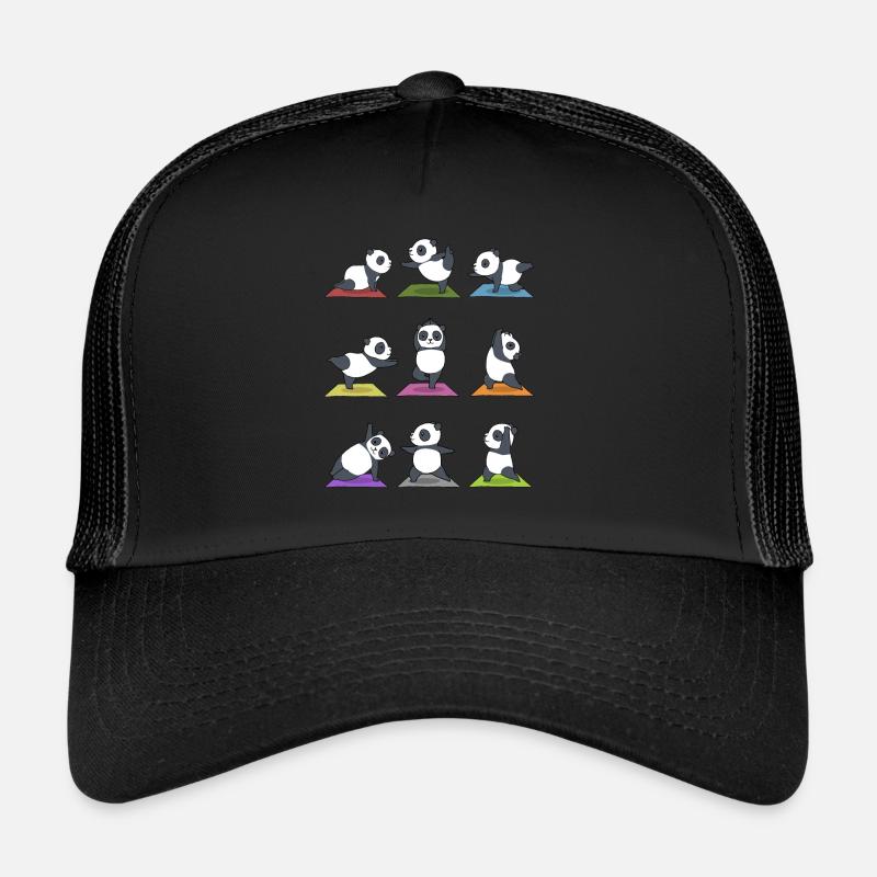 Yoga Panda - Trucker Cap - black/black