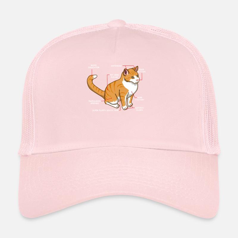 Chat anatomie chaton chaton amoureux de chat Casquette trucker 