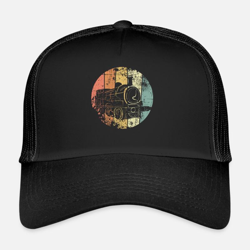 Züge Eisenbahn - Trucker Cap - Schwarz/Schwarz