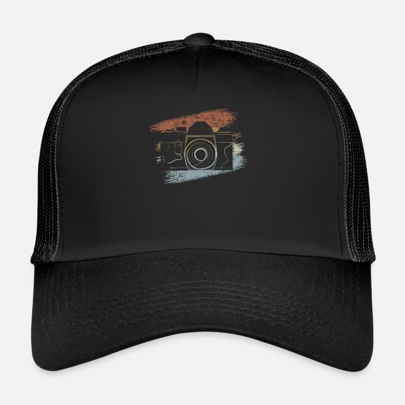 Retro Camera - Trucker Cap - black/black