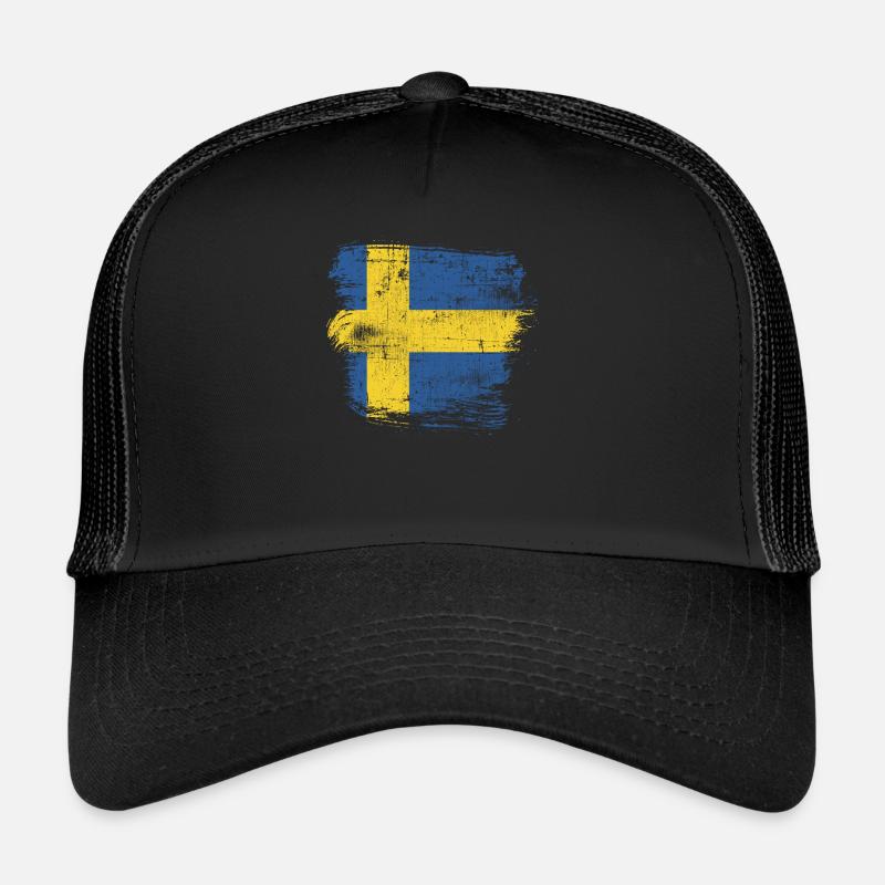 Schweden - Trucker Cap - Schwarz/Schwarz