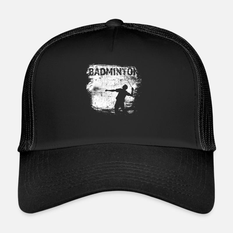 Badminton - Casquette trucker - noir/noir